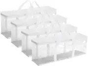White DVD Storage Bags Hold up to 160 Dvds (40 Each Bag), Set of 4