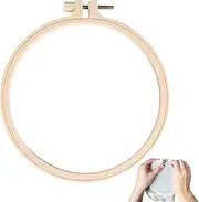 [Generic] Embroidery Hoop - 7.3cm Wooden Embroidery Ring | Crossstitch Tools | Round Embroidery Frame | Old-Fashioned Sewing Scissors Dot Crossstitch Earrings for Hand Sewing and Decoration