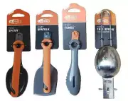 GSI Glacier 4-Piece Folding Set: Spoon, Spatula, Tongs, & Chef Spoon