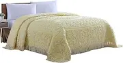 Beatrice Home Fashions Chenille Locket Full Yellow