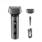 Professional Electric Razor Waterproof Beard Trimmer Portable Razor Reciprocating Rechargeable Shaver for Men
