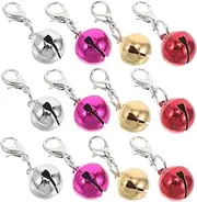 JUMPLAWN 36Pcs Colorful Pet Collar Bells for Dogs and Cats DIY Charms Keychains Soft Chime Accessories for Pet Collars