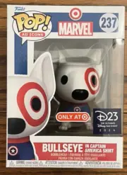 2024 D23 TARGET EXCLUSIVE FUNKO POP - BULLSEYE IN CAPTAIN AMERICA T-SHIRT