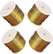 Packaging Twine Elastic Cord 4 Rolls Stretchy String for Ornaments Craft Projects