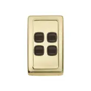 Tradco 5805PB Switch Rocker 4 Gang Polished Brass BR 72x115mm