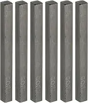 uxcell Compressed Charcoal Sticks, 6 Pack Soft Grade Art Supplies Sketch Square Stick for Artist Drawing Sketching Shading Painting, Black