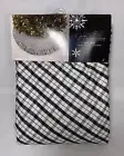 Home+Hearth Jaclyn Smith Collection 52" Plaid Christmas Tree Skirt Black/White