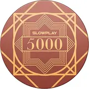 SLOWPLAY Nash Ceramic Poker Chips in Bulk, Casino Grade Ceramic 10-Gram Poker Chip for Texas Hold'em, 39mm Professional Chips Pack of 50 with Denomination of 5000