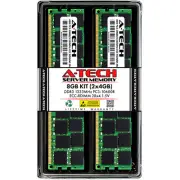 A-Tech 8GB 2x 4GB 2Rx4 PC3-10600R DDR3 1333 MHz ECC REG RDIMM Server Memory RAM
