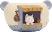 Cute Flower Planter Pot Indoor Flower Pot Resin Unique with Drainage Hole Multipurpose Mini Flower Pot Desktop Pen Holder Ornaments for Home Living Room Bookshelf Restaurant,12.5cmx11.5cmx7cm