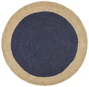 Polo Navy Round Jute Rug