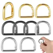 D Ring Spring Key Hooks, 9Pcs Keyring Clip Buckles Clasp Clamps Metal Keychain