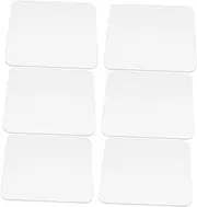 Kisangel 6pcs Acrylic Display Base for Figures Sturdy Plates for DIY Crafts Rounded Square Acrylic Figures and Doll Decoration