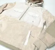 Polo Ralph Lauren Polar Bear Faux Fur Sherpa Fleece Pullover Hoodie Jacket Cream