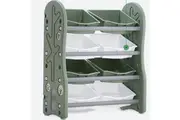 ALL 4 KIDS Addison 4 Tier 8 Bin Kids Toy Box Storage Unit - Powder Blue