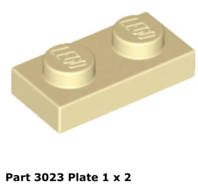 Lego 4x 3023 Tan Plate 1 x 2 75290