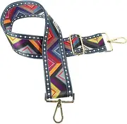 [DOITOOL] Colorful Wide Purse Strap Replacement for Shoulder Bags and Tote Bags Sturdy Rotatable Buckle Comfortable Fashion Accessory for Men Women