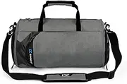 30L Waterproof Travel Duffele Bag with Separate Shoe Compartment for Men Women Sports Gym Tote Bag Dark Gray