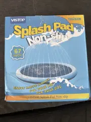67" Splash Pad Kids Pets Dogs Water Sprinkler Mat Wading Pool No-Slip toys