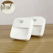 2 Pack Motion Sensor Night Light, Smart LED Nightlight Plug-in with AU Plug, Warm White Color Lamp Suitable for Bedroom, Bathroom, Hallway, Kitchen, Stairs, Kids, Adults, Kids Room
