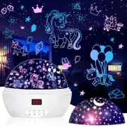 Unicorn Projector Night Light for Girls, Star Lights Projector for Ceiling