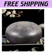Beginner-Friendly 6 Inch Steel Tongue Drum in C Key - Complete with Accessories