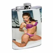 Ohio Pin Up Girls D2 Flask 8oz Stainless Steel Hip Drinking Whiskey