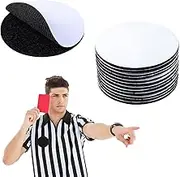 Giantree 12 Pairs of 3 Inch Double Sided Adhesive Patch Hook and Loop Dots, Referee Patches, Self-Adhesive Hook and Loop Interlocking Tape, Dot Fixing Installation Tape for DIY Wall Decor Tool Hanging