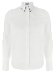 [Brunello Cucinelli] Brunello Cucinelli-Monile Shirt Camicie Bianco-Donna XL White