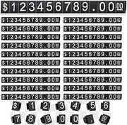 30 Sets Price Display Cube Adjustable Price Tag,Adjustable Removable Mini Cube Dollar Letter Number Tag,for Retail Shop Jewelry Display