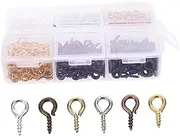 ERINGOGO Self Tapping Eye Screw Metal Eyelet Hooks for Jewelry Making Pendant Supplies for Necklaces Earrings Beads and Craft Projects