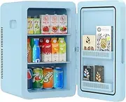 [Cobuy] Personal Mini Fridge Cooler, Portable Small Fridge Cooler and Warmer for Bedroom and Travel, Blue