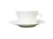 Hutschenreuther Baronesse White Tea Cup & Saucer Set of 4