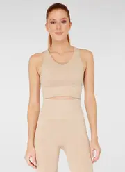 Jerf Womens Luz Beige Seamless Crop Top
