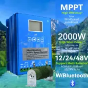 2000W High Efficiency MPPT Solar Wind Hybrid Charge Controller Boost 12V 24V 48V