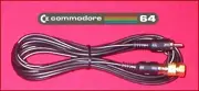12Ft RCA Video Cable & GOLD RF Coax TV Adapter for Commodore 64 64C 128 Computer