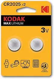 Kodak Max 3V Lithium CR2025 Battery Twin Pack