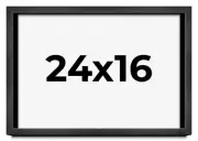 24x16 Shadow Box Frame Grey Charcoal Black | 0.875 Inches Deep | Wood Shadowbox