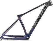 MTB Carbon Frame 27.5er 29er Mountain Bike Frame 15''/17''/19'' Disc Brake Hardtail Frame XC AM 135mm QR Internal Routing (Color : Dark Grey, Size : 15'')