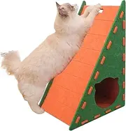 Cat Scratcher Board, Triangular Vertical Integrated Cat Scratching Board, Non-Shedding Felt Scratching Wear-Resistant Kitten Climbing Mat for Home Use