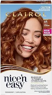 [Clairol] Nice 'N Easy Permanent Hair Colour 6R Natural Light Auburn, 100% Grey Coverage, Natural Looking Hair Colour