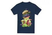 SpongeBob SquarePants Mens Krabby Patty From The Sky T-Shirt (Navy) - UTTV6602