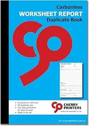 Carbonless NCR Worksheet Report Book A4 50 Sets