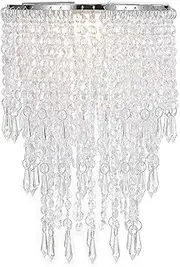 Chandelier Light Shade for Ceiling Pendant Light, Easy Fit Crystal Lamp Shade Lampshade for Bedroom, Living Room, Wedding