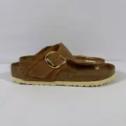 Birkenstock Gizeh Big Buckle Womens Sz 7.0 Brown Flats Thong Sandals Shoes Men 5