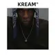 KREAM S925純銀合成綠松石圓牌項鏈男嘻哈潮流女同款ins風格