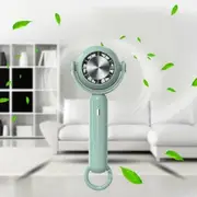 Mini Desk Fan Mini Handheld Fan with Buckle Speed Adjustable Air Cooling Fan USB Personal Fan Portable Hand Fan for Camping Car Backpacking, Green