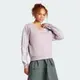 【ADIDAS】W 3S FT VN SWT 圓領套頭衫 女 粉紫-IR5302