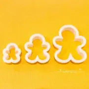 Gingerbread Man Polymer Clay Cutter Set (style 1)