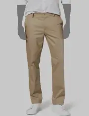 Dockers Men's Beige Signature Lux Slim Fit Stretch Khaki Pants Size W36/L34